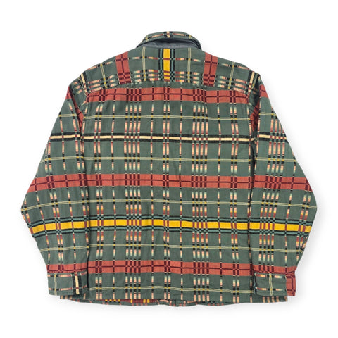RRL Ralph Lauren Brown Bear Multi Check Overshirt Jacket Men's XXL
