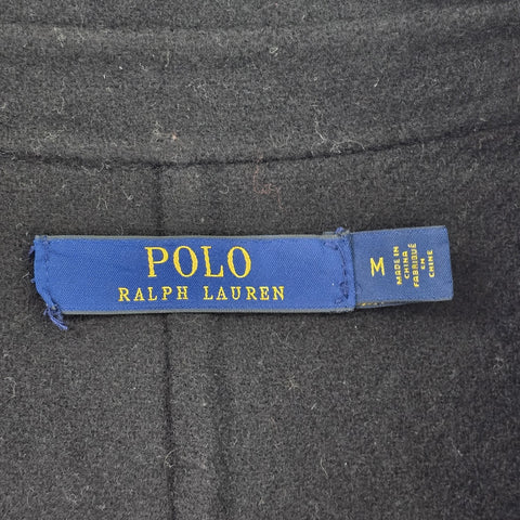 Polo Ralph Lauren Single Breasted Wool Classic Coat Black Women's Medium