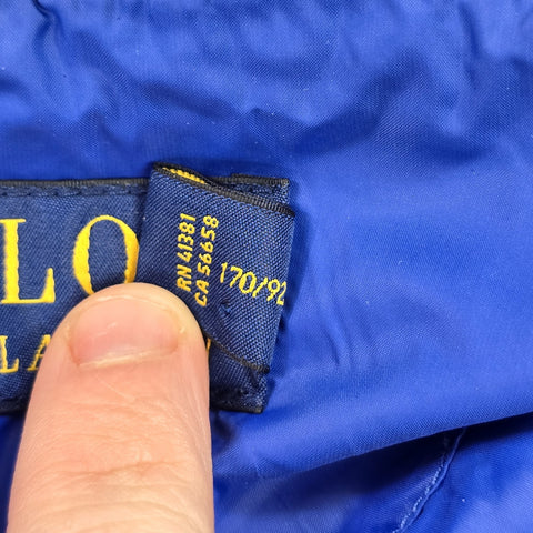 Polo Ralph Lauren Big Pony Tyrol Down Puffer Gilet Jacket Blue Men's Small