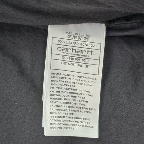 Carhartt WIP Detroit Bomber Jacket Black Men's Medium