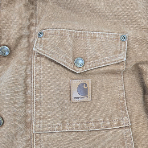 Carhartt Berwick Y2K Workwear Fleece Lined Jacket Brown Men's Small