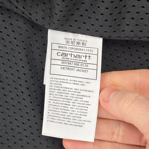 Carhartt WIP Detroit Mesh Lined Jacket Black Men's Small