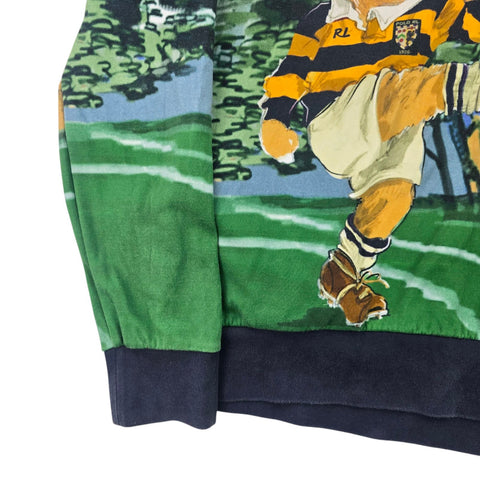 Polo Ralph Lauren Bear Rugby Kicker Hoodie Men's Large