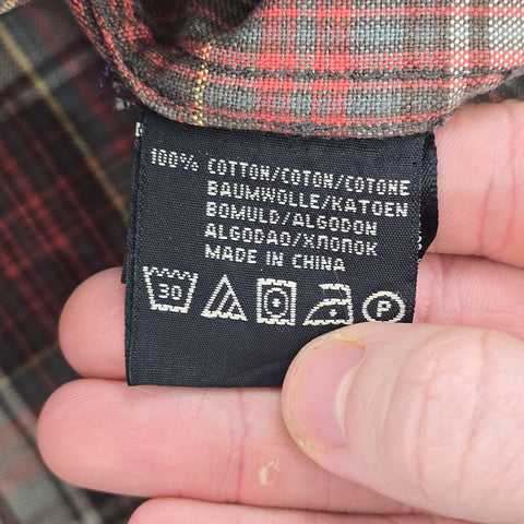 RRL Ralph Lauren Thick Flannel Distressed Checkered Shirt Men's Small