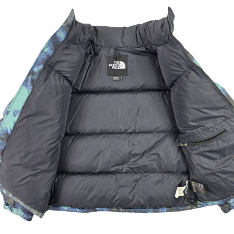 The North Face 700 Nuptse Down Puffer Jacket Wasabi Ice Dye Men's Medium