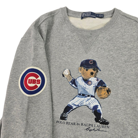 Polo Ralph Lauren Rare MLB Bear Cubs Baseball Sweatshirt Grey Mens XXL