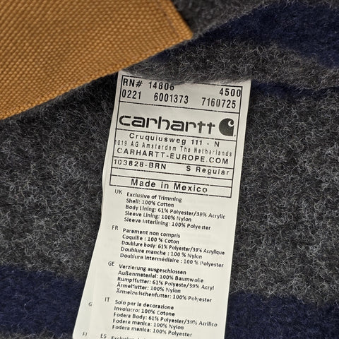 Carhartt Detroit Y2K Workwear Blanket Lined Jacket Brown Men's Small
