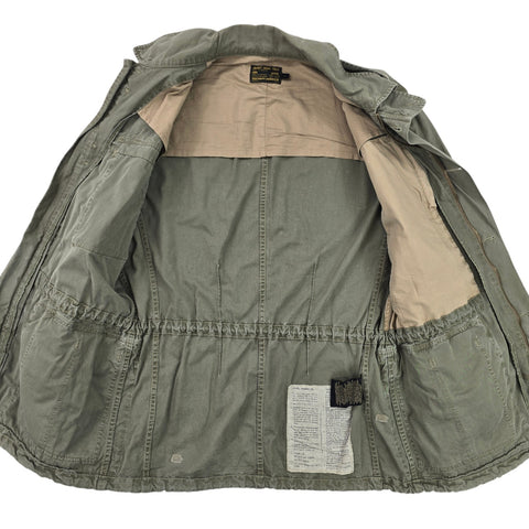 Polo Ralph Lauren Distressed Military Patch Field Jacket Green Men's Medium