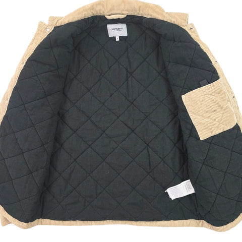 Carhartt WIP Michigan Quilt Lined Corduroy Chore Jacket Brown Men's Small