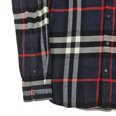 Burberry London Nova Check Long Sleeve Flannel Shirt Men's Large