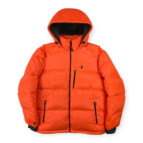 Polo Ralph Lauren 750 Sherpa Sportsmen Down Puffer Jacket Orange Men's Medium