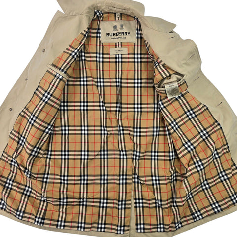 Burberry Pimlico Single Breasted Nova Check Car Coat Brown Men's Medium