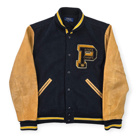 Polo Ralph Lauren Leather Letterman Varsity College Jacket Men's XL