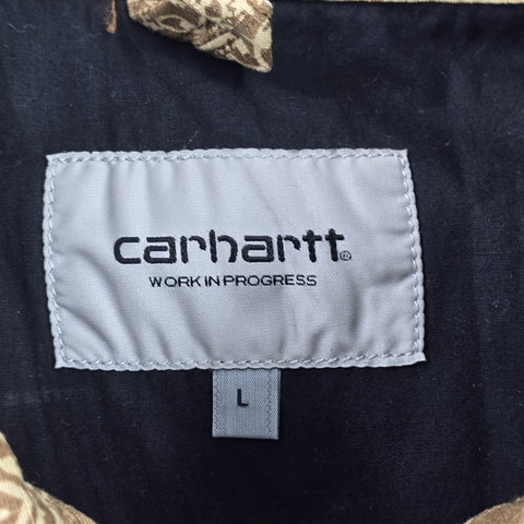 Carhartt WIP Detroit Bandana Pattern Jacket Brown Men's Large
