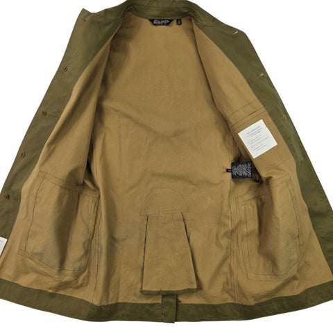 RRL Ralph Lauren Rubber Proofed Trench Coat Green Men's Small