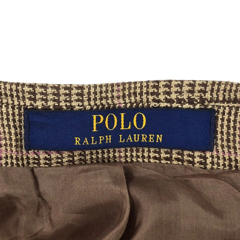 Polo Ralph Lauren Glen Plaid Sport Coat Blazer Brown Men's Large