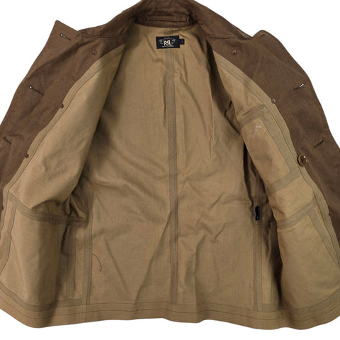 RRL Ralph Lauren Double Breasted  Peacoat Brown Men's Large