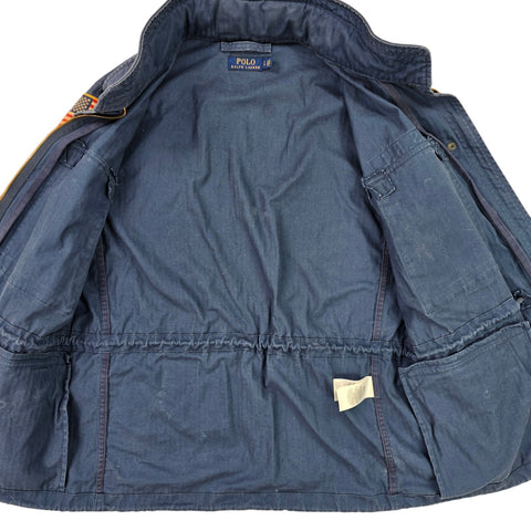 Polo Ralph Lauren M65 USA Flag Combat Field Jacket Blue Men's Small
