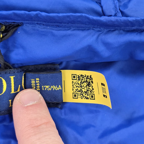 Polo Ralph Lauren Down Puffer Jacket Blue Men's Medium