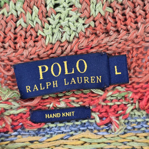 Polo Ralph Lauren Y2K Aztec Southwestern Shawl Knitted Jumper Men's Large