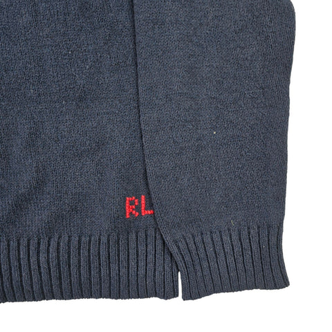 Polo Ralph Lauren USA Flag Bear Knitted Jumper Blue Men's XL
