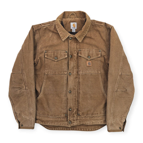 Carhartt Berwick Y2K Workwear Fleece Lined Jacket Brown Men's Small