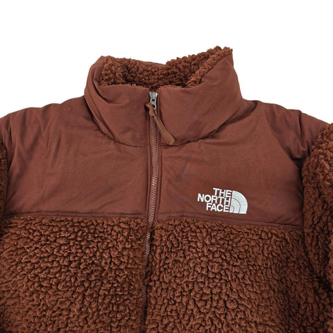 The North Face Nuptse High Pile Sherpa Down Puffer Jacket Brown Men's XL