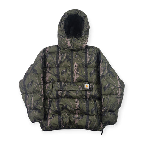 Carhartt WIP Jones 1/2 Zip Camouflage Puffer Jacket Men's Medium