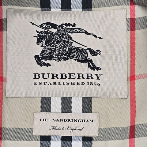 Burberry The Sandringham Double Breasted Trench Coat Black Men's Medium