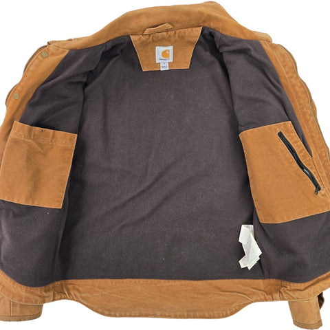 Carhartt Berwick Y2K Workwear Fleece Lined Jacket Brown Men's Small