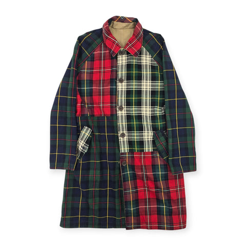 Polo Ralph Lauren Balmacaan Reversible Patchwork Trench Coat Men's Medium