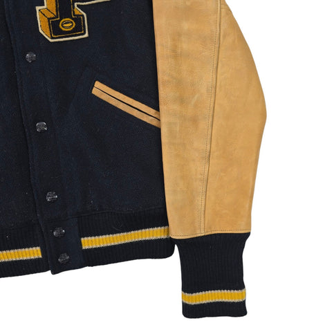 Polo Ralph Lauren Leather Letterman Varsity College Jacket Men's Small