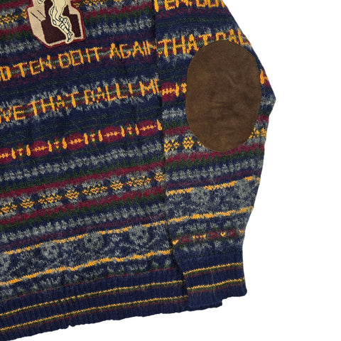 Polo Ralph Lauren Letterman Fair Isle Pattern Knitted Jumper Men's Large