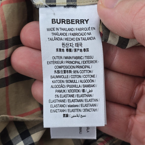 Burberry Simpson Nova Check Long Sleeve Shirt Men's Small