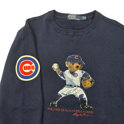 Polo Ralph Lauren Rare MLB Bear Cubs Baseball Sweatshirt Blue Mens Large