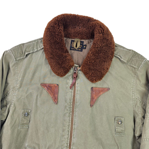 Polo Ralph Lauren B-15 Military Down Bomber Jacket Green Men's Medium