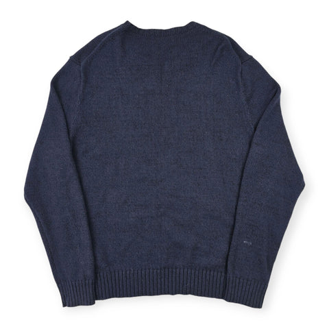 Polo Ralph Lauren Rugby Kicker Bear Knitted Jumper Blue Men's Large