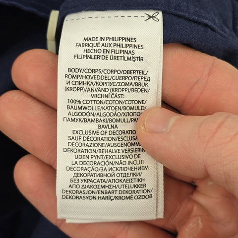 Polo Ralph Lauren Bear Corduroy Long Sleeve Shirt Blue Men's Medium