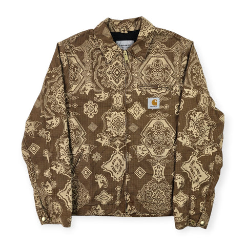 Carhartt WIP Detroit Bandana Pattern Jacket Brown Men's Small