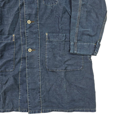 RRL Ralph Lauren Cotton Linen Engineer Coat Blue Men's Small