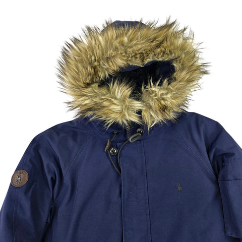 Polo Ralph Lauren Down Puffer Parka Jacket Blue Men's Medium