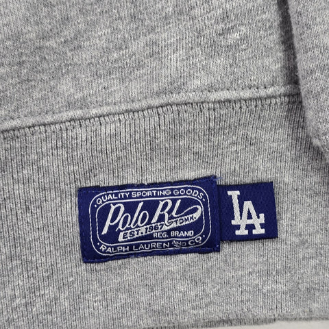 Polo Ralph Lauren Rare Bear LA Dodgers Baseball Sweatshirt Grey Mens Small