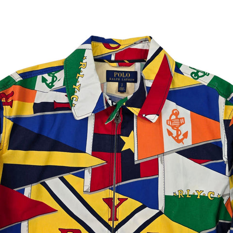 Polo Ralph Lauren Bayport Sailing Flags Graphic Harrington Jacket Men's Small