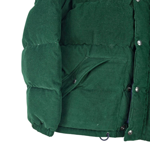 Polo Ralph Lauren Corduroy Puffer Jacket Green Men's Medium