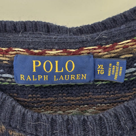Polo Ralph Lauren Fair Isle Pattern Knitted Jumper Men's XL