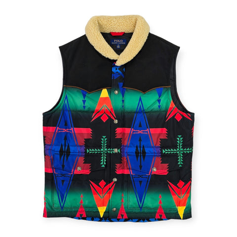 Polo Ralph Lauren Crazy Aztec Beacon Puffer Gilet Jacket Men's Medium