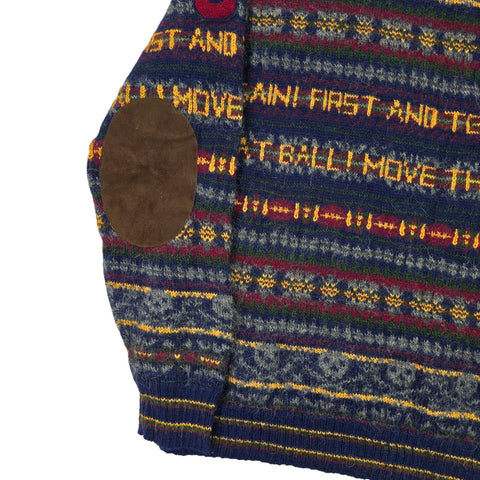 Polo Ralph Lauren Letterman Fair Isle Pattern Knitted Jumper Men's Large