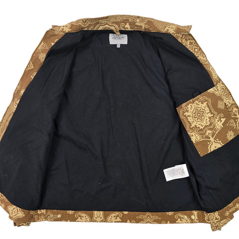 Carhartt WIP Detroit Bandana Pattern Jacket Brown Men's Large