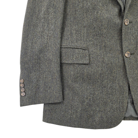 Polo Ralph Lauren Wool Herringbone Single Breasted Blazer Green Men's Size 42R