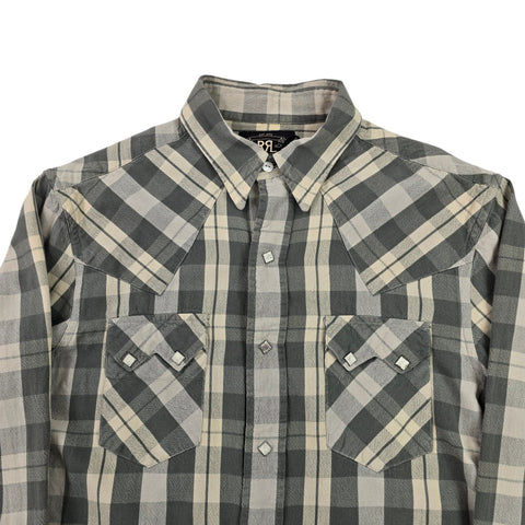 RRL Ralph Lauren Western Flannel Checkered Shirt Men's Small